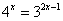 4^x = 3^(2x-1)