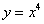 y = x^4