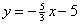 y = -(5/3)x-5